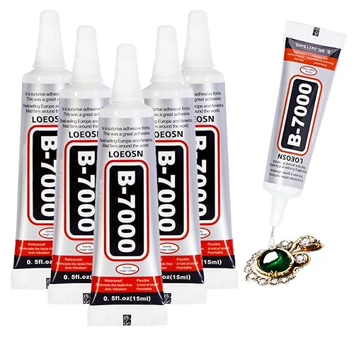 B-7000 - Pegamento transparente para manualidades de diamantes de imitación, joyas y cuentas adhesivas B7000 semifluidas de alta viscosidad,
