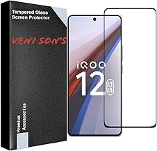 Scratch And Tear Resistant, Crystal Clear Edge to Edge Tempered Glass Screen Protector Guard Compatible With IQOO 12 5G