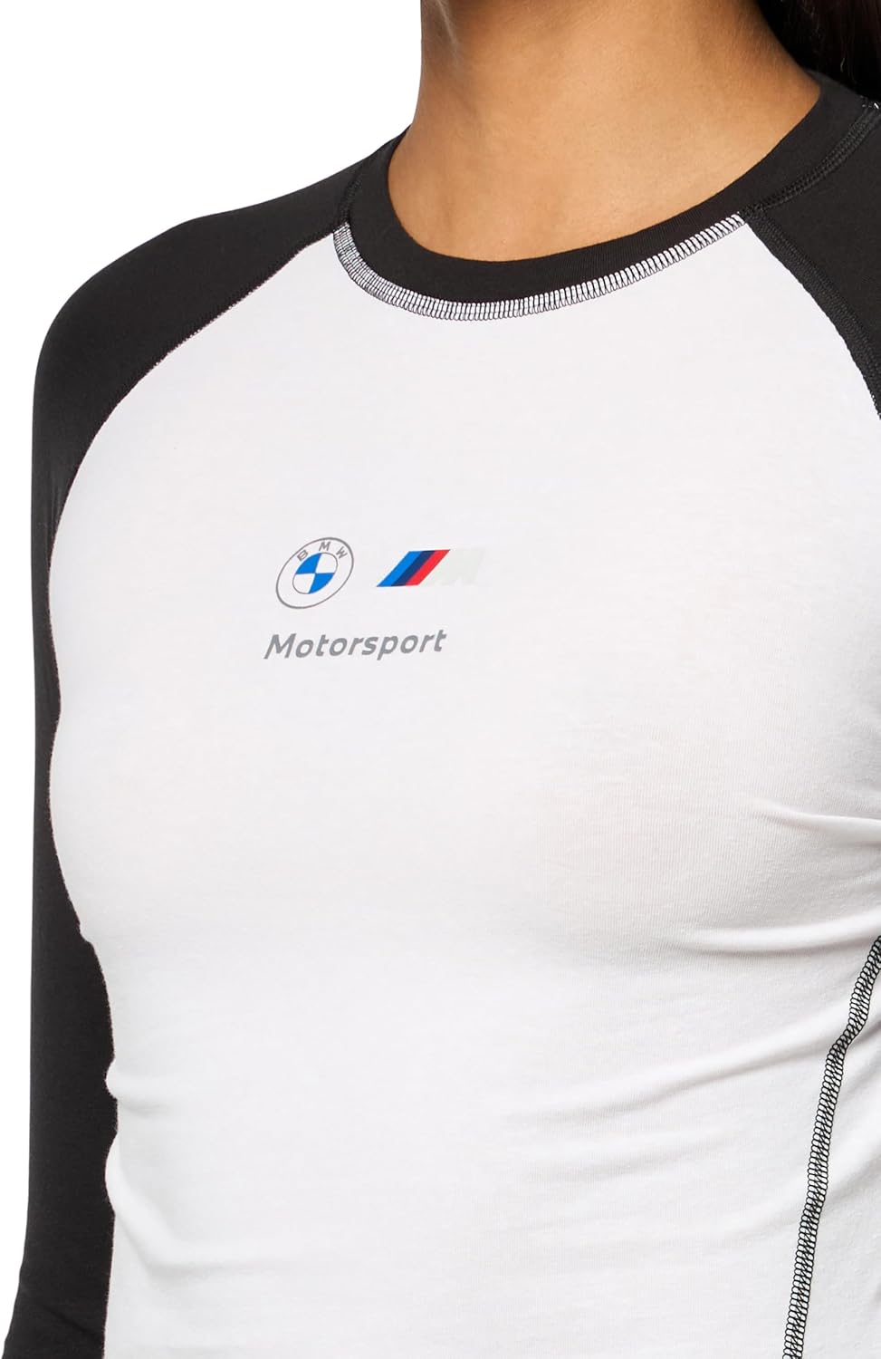 Puma Women's BMW M Motorsport Babydoll Long Sleeve T-Shirt, White AH25, Small - Image 3