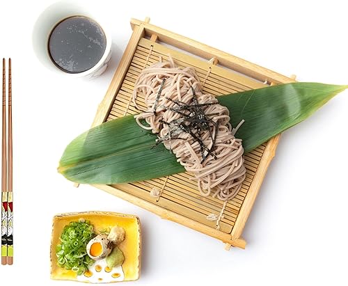 Miniatura 4 de Juego de palillos Exzact 5 pares, palillos reutilizables de bambú natural en una hermosa caja negra hecha a mano, decorado al estilo japonés