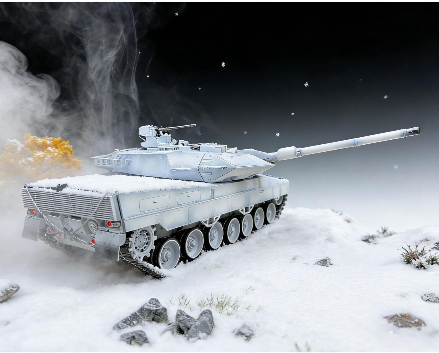 TOUCAN RC HOBBY 1/16 Metal RC Tank 3889 German Leopard A6 Turret Electric Periscope 360 Rotation Barrel Recoil Elevation Battery RTR