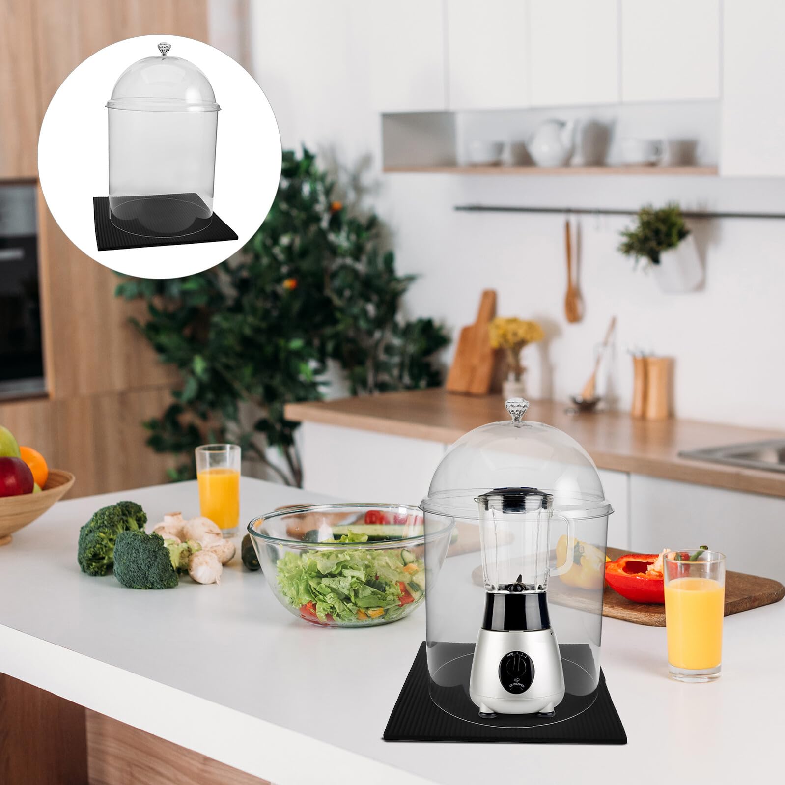Cubierta Insonorizante Pequeña para Licuadora, Carcasa Transparente de Material Suave, Protector de Licuadora con Reducción de Ruido Eficaz para Cocina Doméstica