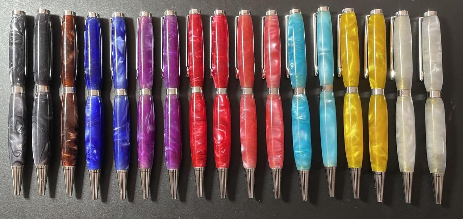 Penn State Industries WXAQBDR99 Aquabright Dream 16pc Acrylic Pen Blank Assortment 5/8" Square x 5" Long