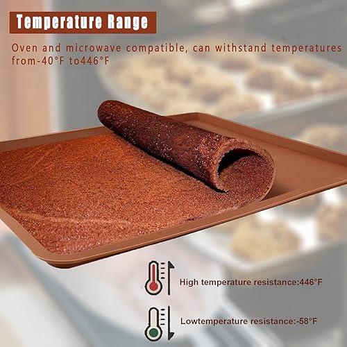 Miniatura 4 de Swiss Roll - Tapete para tartas de 14.17 x 11 pulgadas, flexible de silicona, molde de gelatina, bandeja antiadherente para hornear rollos suizos,