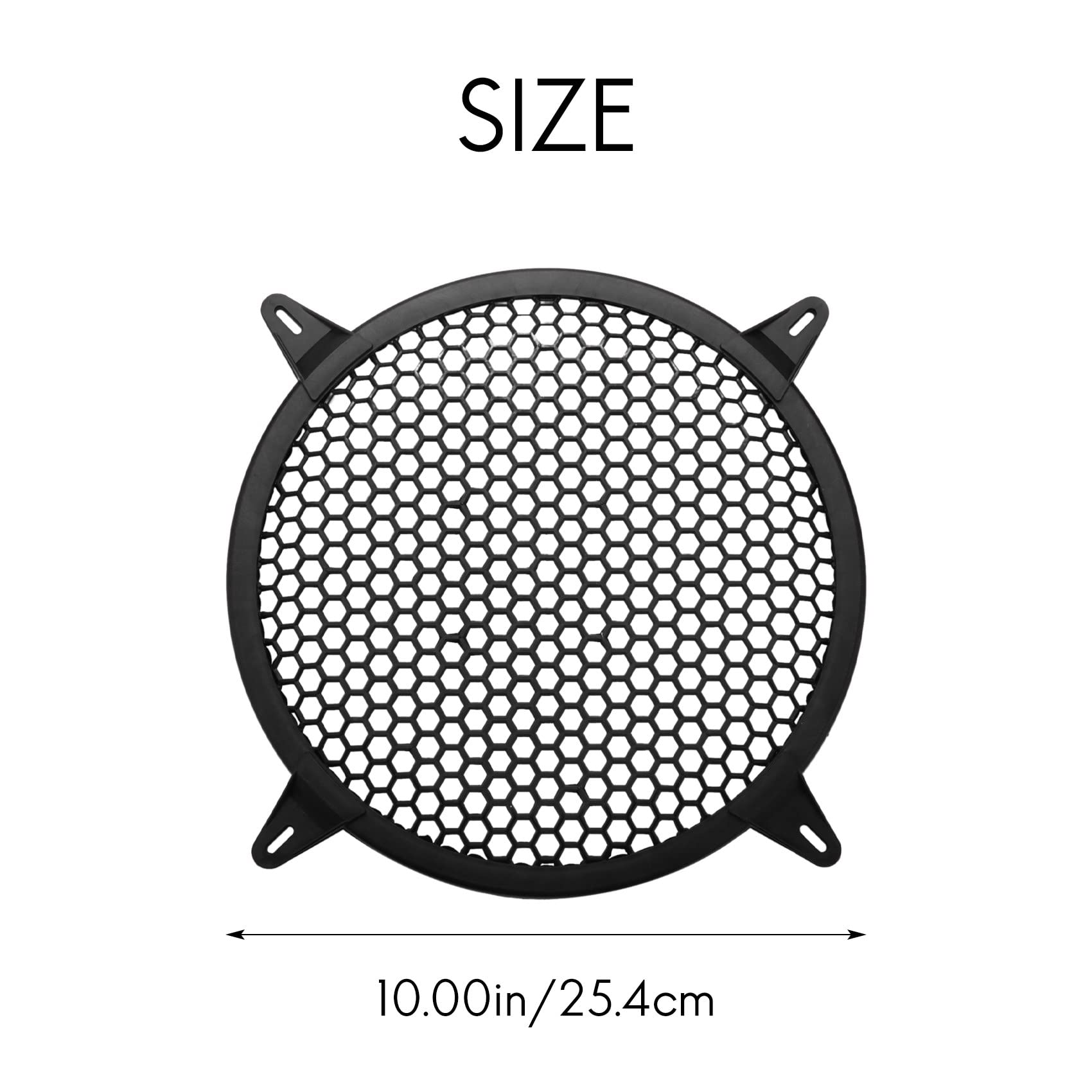 Lizusidtsy Subwoofer Grid Car Speaker Amplifier Grill Cover Mesh - 10 Inch, black, 161521