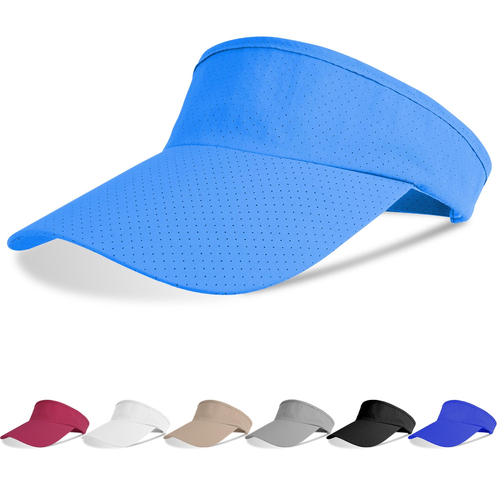 Aomig Visor Cap, Mode Schirmmütze Herren und Damen, Atmungsaktiv und Schweißabsorbierend Sommerkappe Kappe mit Sonnenvisier, Sonnenschutz Schirmcap für Outdoor Golf Baseball Tennis