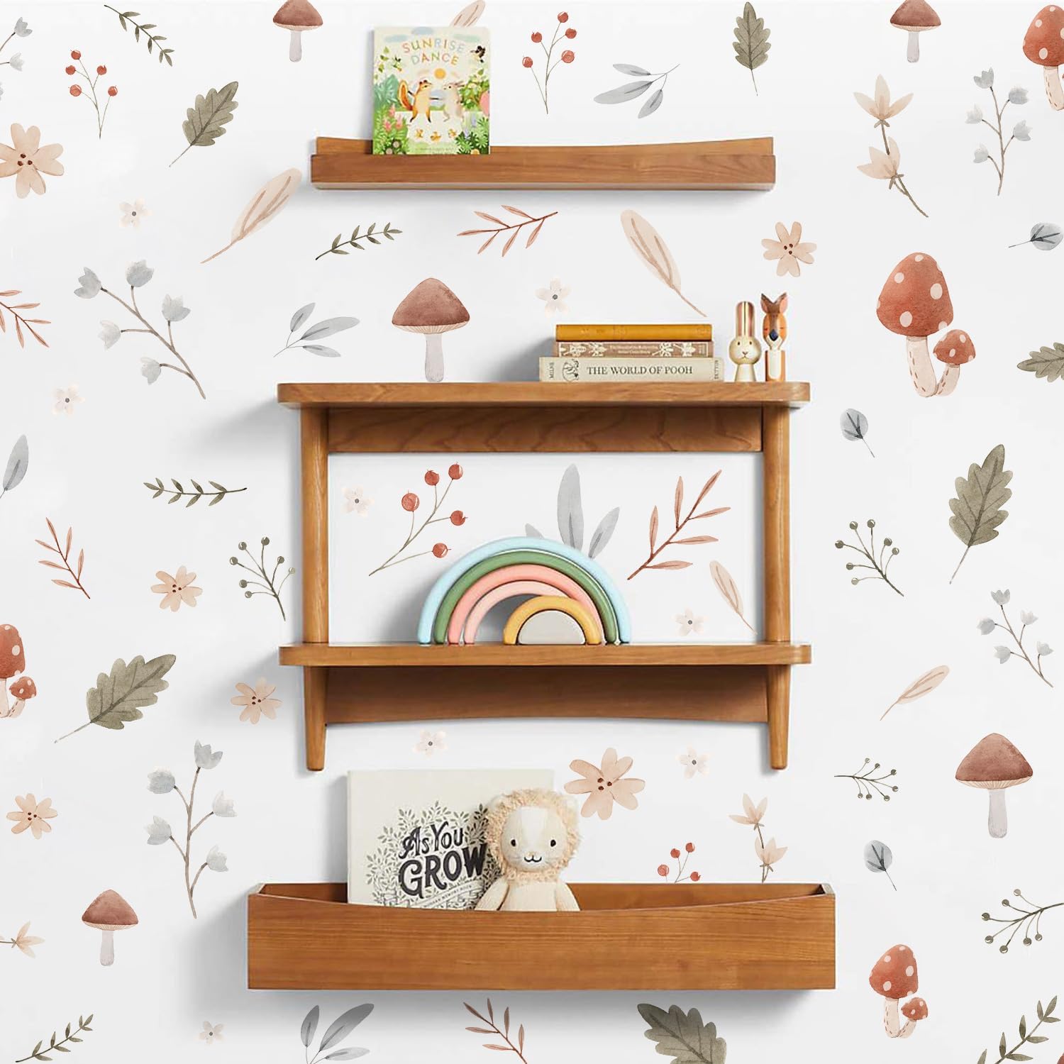 Flower Wall Decals Peel and Stick 82 Pcs, Watercolor Floral Wall Stickers image 2