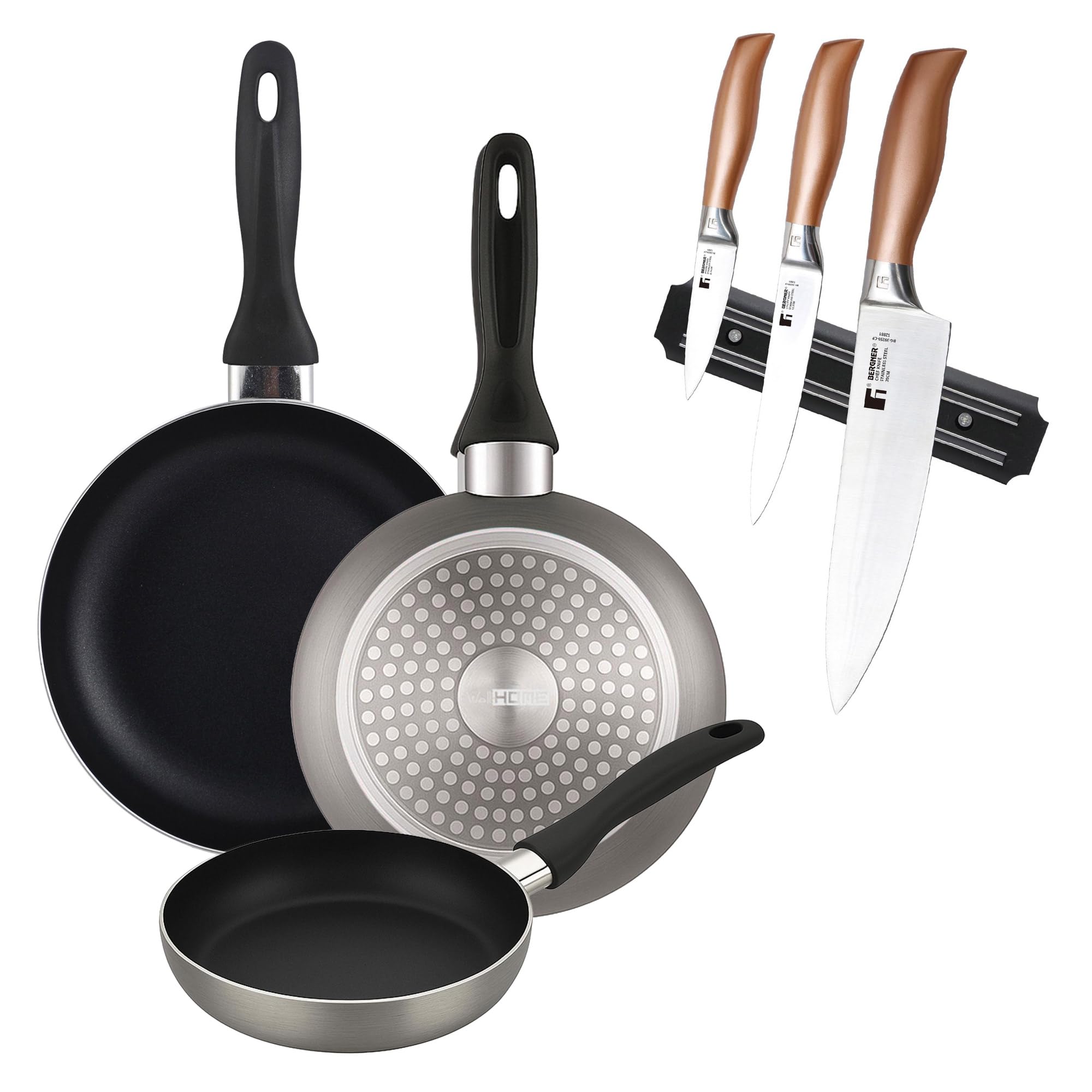 Gagner de la place en cuisine avec poêles compactes et couteaux sur support aimanté