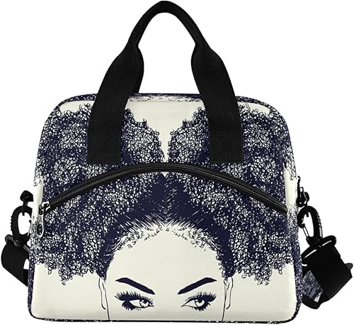 Miniatura 2 de ALAZA Lonchera aislada con cabello rizado, reutilizable, con correa para el hombro, para mujeres, hombres y adultos, 19 latas (12.5 litros)