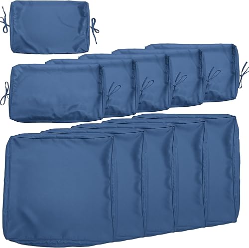 RTDTD Fundas de cojín de repuesto para patio al aire libre funda de cojín para muebles de exterior sofá de patio diseño de cremallera exterior con 5