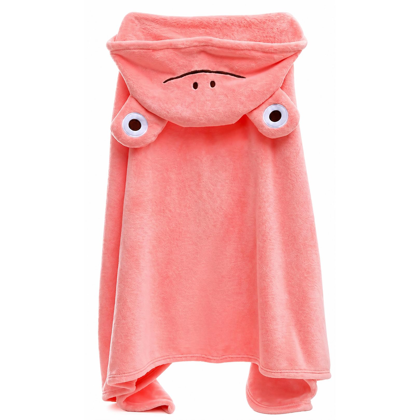 Baby-Badetuch mit Kapuze, Kleinkind-Badetücher, Decke für Neugeborene, saugfähiger Bademantel, Duschgeschenke für Jungen und Mädchen, 69,8 x 139,7 cm (rosa Frosch)