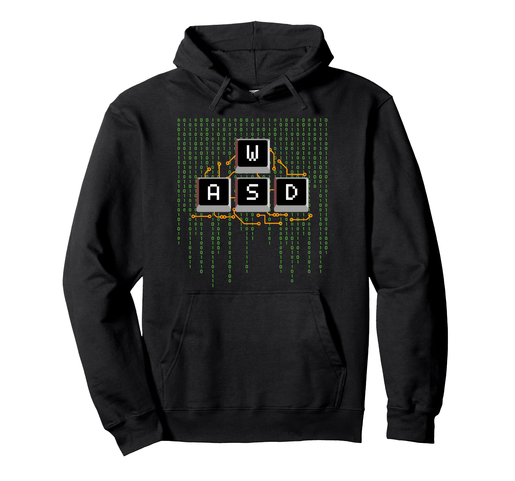 Computer Gamer Gift Men Women Kids WASD Keyboard PC Gaming Pullover Hoodie