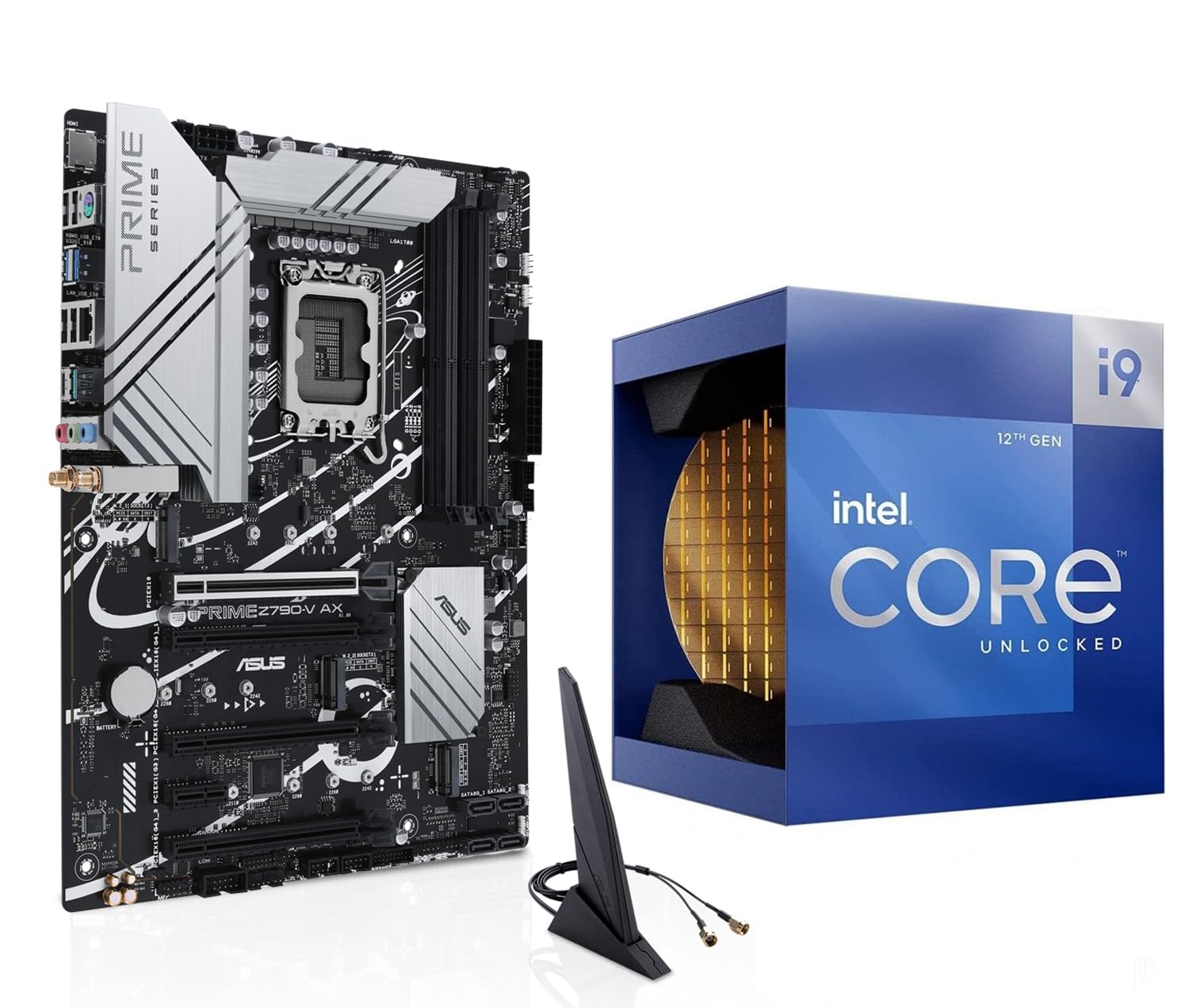 Micro Centel Intel Core i9-12900K Desktop Processor 16 (8P+8E) Cores up to 5.2 GHz with Integrated Graphics Bundle with ASUS Prime Z790-V AX WiFi DDR5 Motherboard