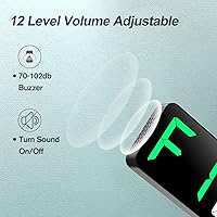 Vista 4 de Reloj de pared con pantalla LED grande de 15" para gimnasio Entrenamiento por intervalos Cuenta regresiva y progresiva Cronómetro 12 niveles