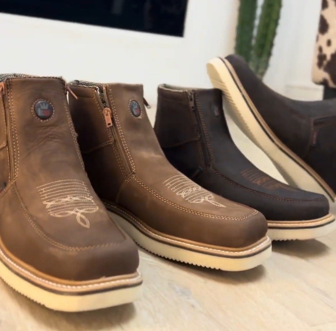 Amazon.com | King Welt Country Flex Work Short Boot Soft Wedge