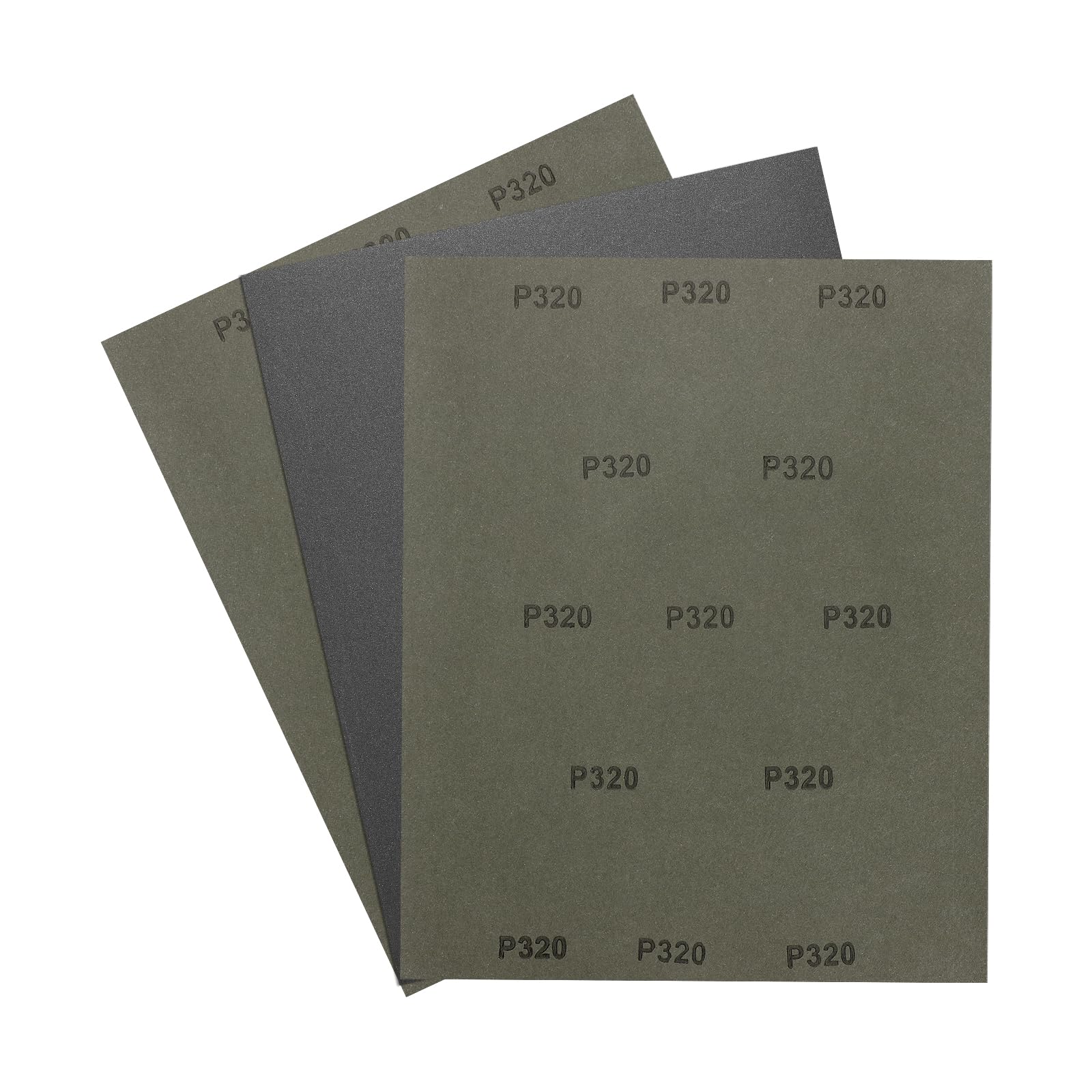 Kozelo 3pcs Sand Papers - [9 x 11 Inch x 320 Grits] Wet Dry Sandpaper Sheets for Metal Auto Wood Polishing and Scratches Removing, Silicon Carbide Abrasive
