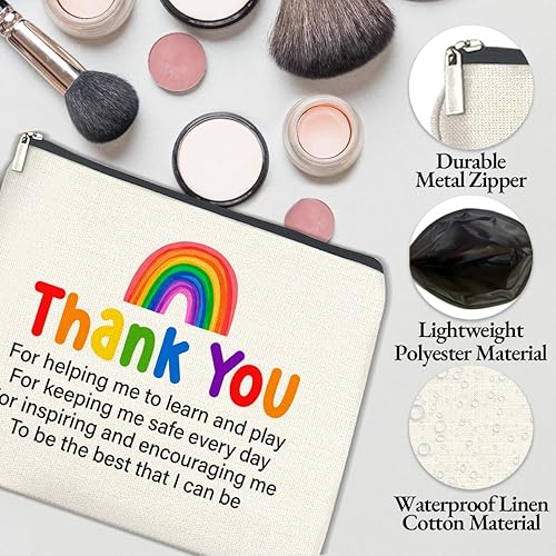 Miniatura 3 de TSUYAWU Regalos para profesores de estudiantes, mejor regalo para profesores, bolsa de maquillaje, regalo de agradecimiento para profesores,