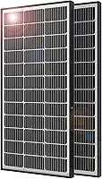 JJN Painéis solares de 200 watts, painel solar monocristalino 10BB 12V 2 peças 100W, módulo fotovoltaico de 23% de alta eficiência para trailers, casa, fazenda, barco, caravana e aplicações fora da