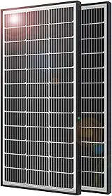 JJN Painéis solares de 200 watts, painel solar monocristalino 10BB 12V 2 peças 100W, módulo fotovoltaico de 23% de alta eficiência para trailers, casa, fazenda, barco, caravana e aplicações fora da