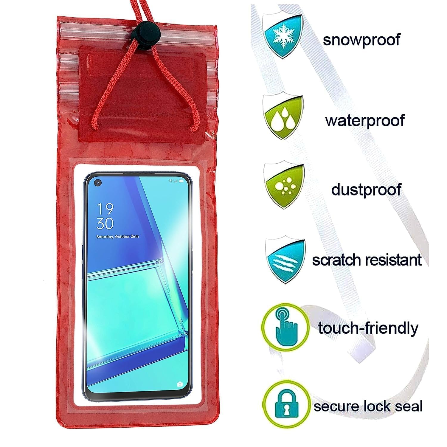 Waterproof Mobile Cover Pouch | Cell Phone case | Mobile Cases | Waterproof Phone Pouch for All Cell Phone Mobile Cover Moto up to 7 inch, Transparent (Pack-1) 4