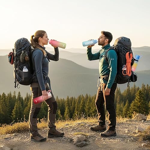 Miniatura 6 de Botella de agua perfumada (34 onzas) con 3 cápsulas aromáticas + pajita. A prueba de fugas, sin BPA, funciona con carbonación. Perfecta para la