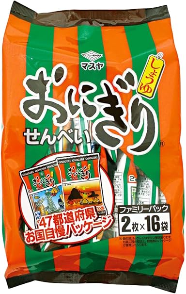 Amazon マスヤ おにぎりせんべいファミリーパック 16個 10袋 マスヤ 食品 飲料 お酒 通販