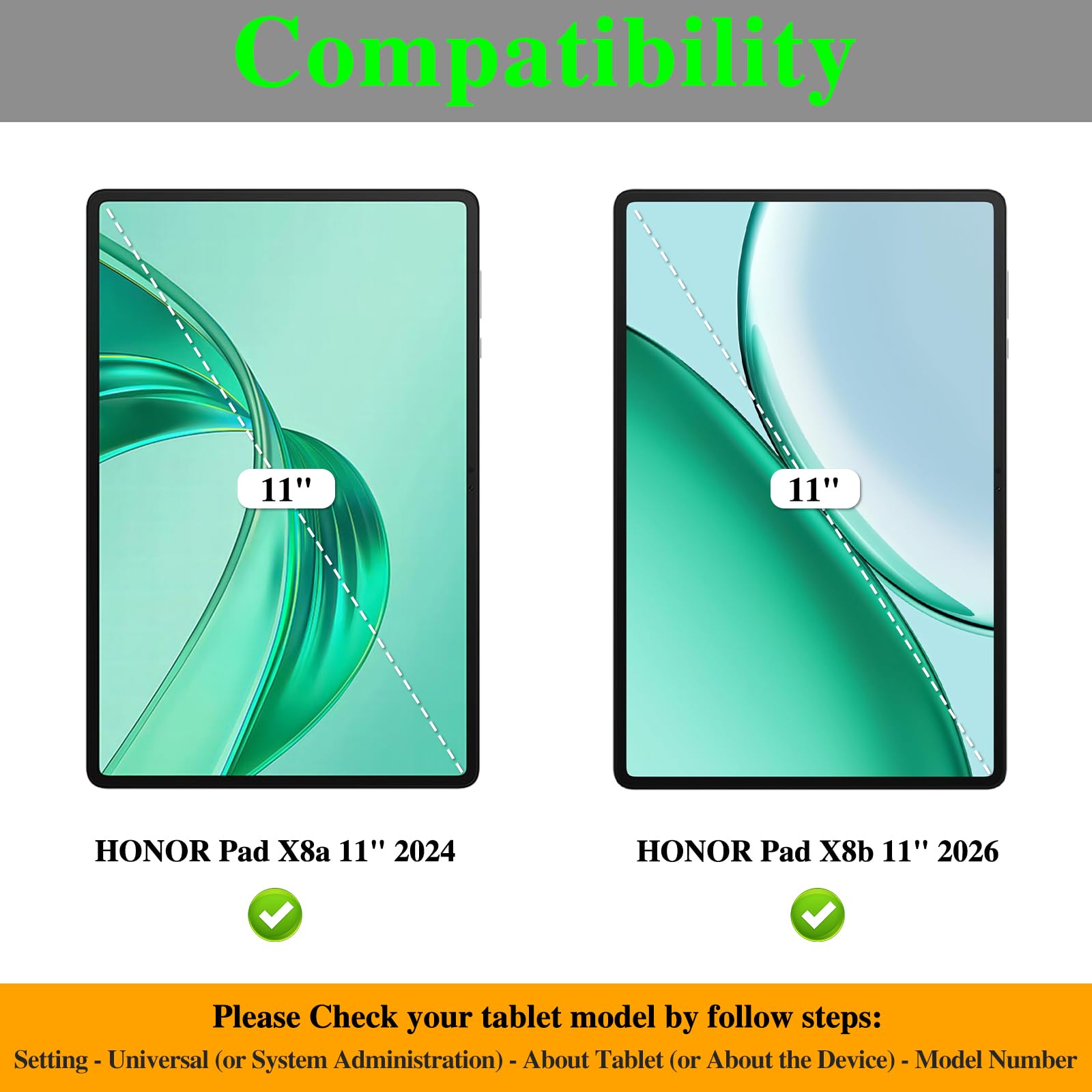 Pellicola Protettiva per HONOR Pad X8a / Pad X8b 11 Pollici HD 9H 2-Pezzi