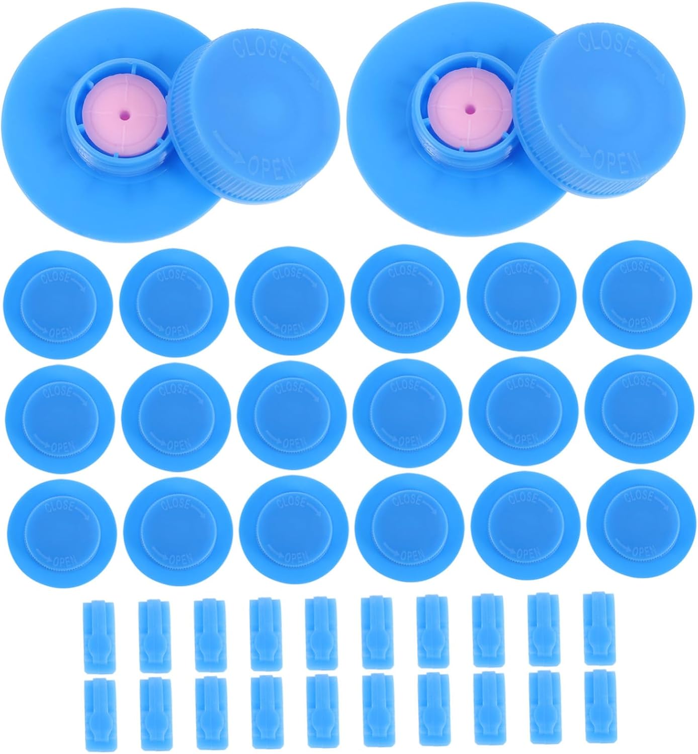Vacuum Storage Valve Plugs and Compression Buckles, Non-leaking Airtight Storage Seal Caps, 40pcs Set for Space Saver Compression and Travel Organization