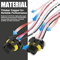 Vista 4 de iBrightstar Nylon 9005 9006 9012 9145 H10 Adaptador Hembra Arnés de Cableado Conectores Alambre para Faros Luces Antiniebla
