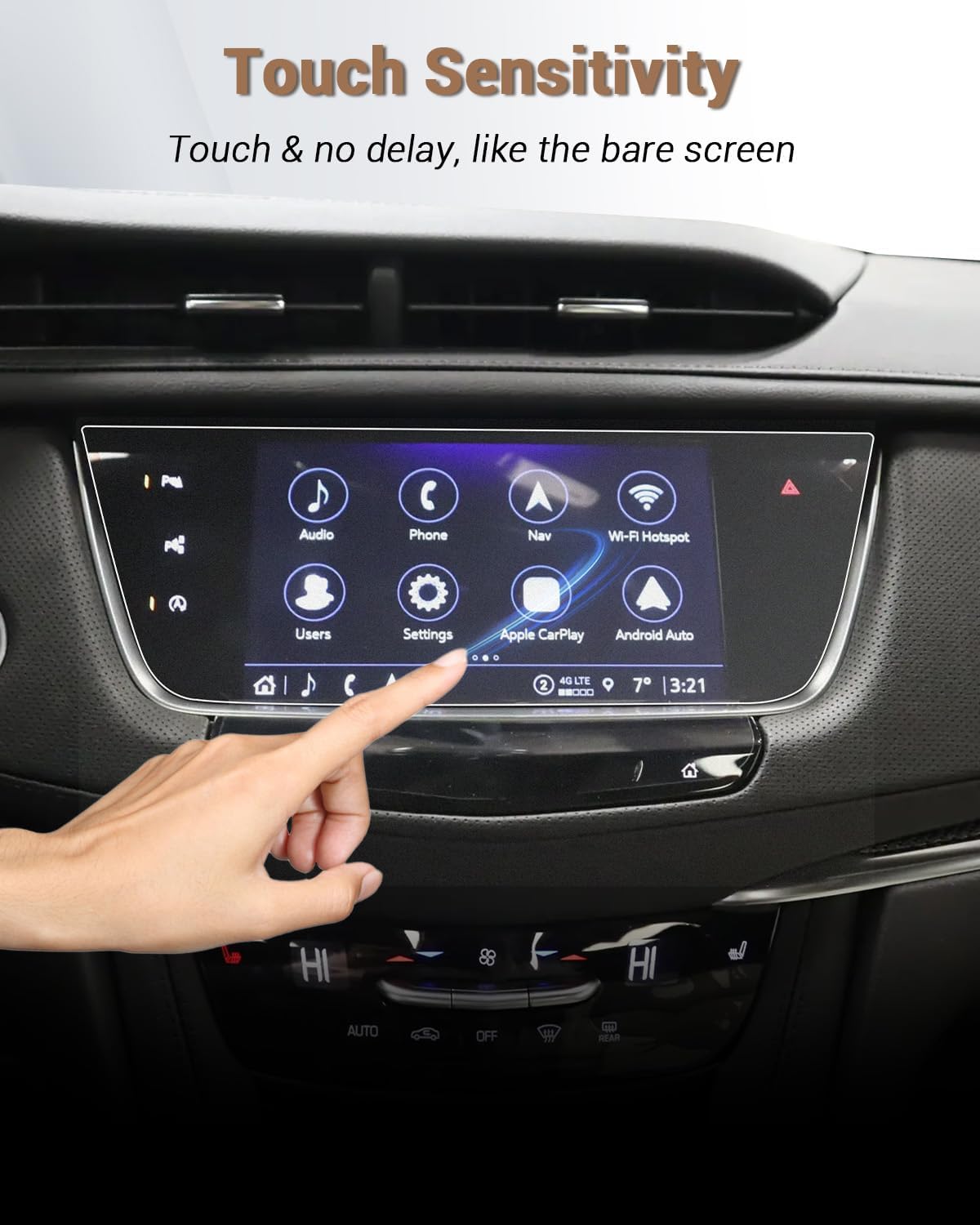 YEE PIN 2025 Cadillac XT5 Screen Protector Anti Glare Matte for 2017-2025 Cadillac XT5 & 2020-2025 XT6 (Luxury, Premium Luxury, Sport) 8'' CUE Infotainment Screen Cover Cadillac Accessories XT6