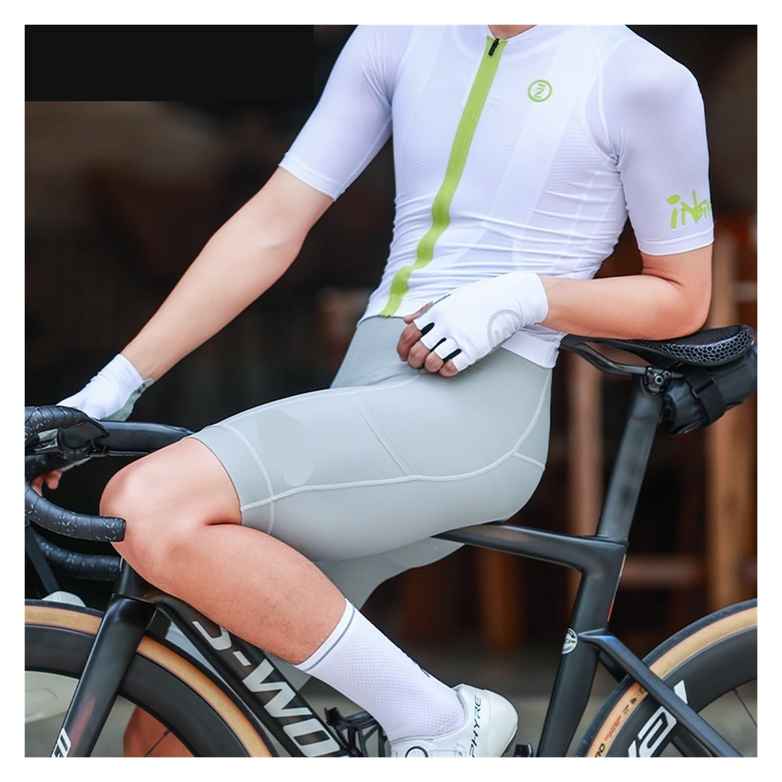 Culotte de ciclismo for hombre, cintura alta, transpirable, con tirantes y bolsillos Para Ciclismo
