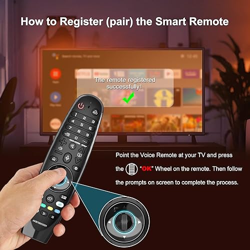 Miniatura 6 de Control remoto de voz universal con función de voz y puntero compatible con LG 2018-2024 UHD OLED QNED NanoCell 4K 8K Smart TV