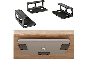 RUKUHOT Under Desk Mount for Laptop, Under Desk Metal Shelf Organizer