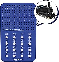 Vista 7 de Silbato de tren con 16 sonidos, silbatos de tren, bocinas, ruidos de conductor y motor, tablero de sonido electrónico portátil con tema de tren