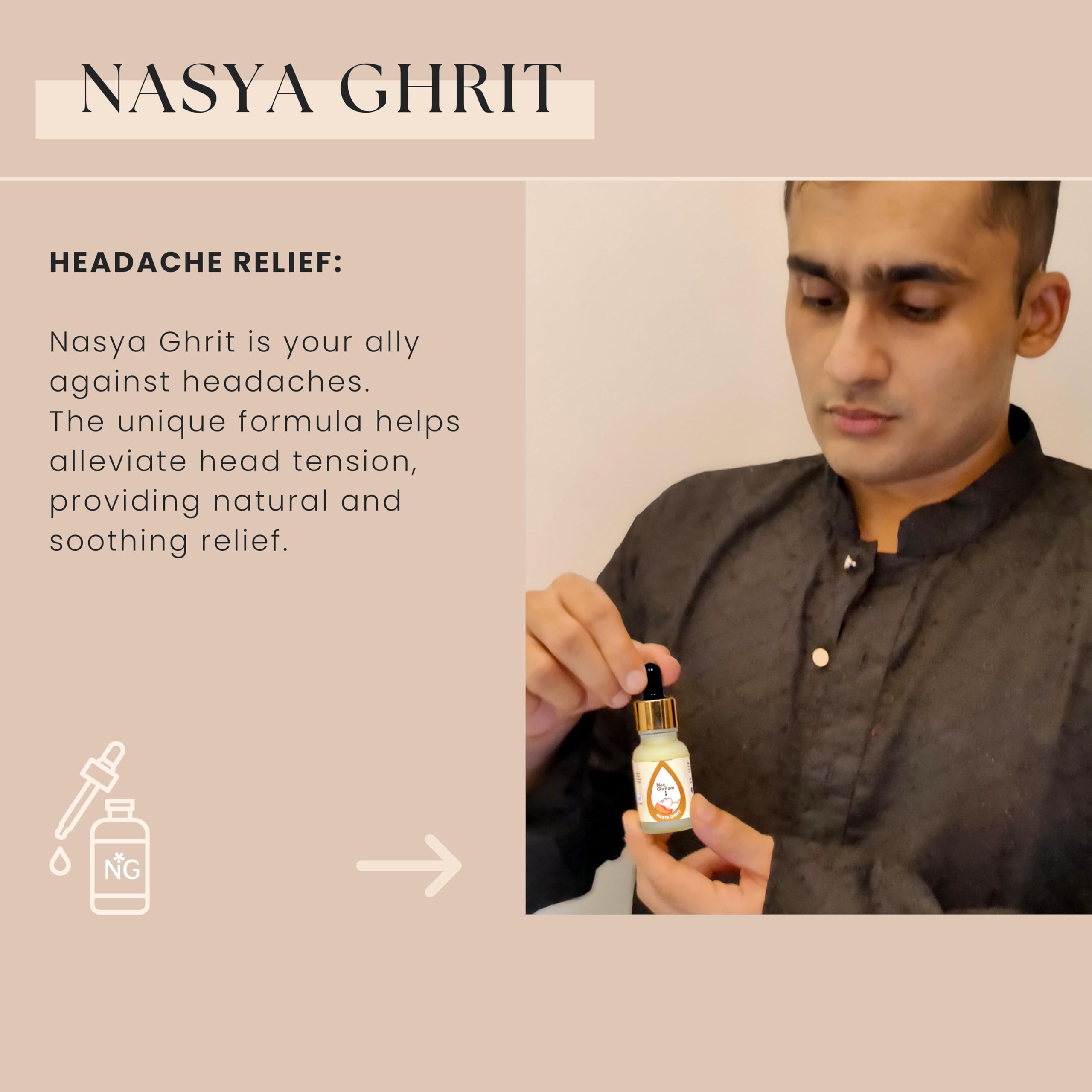 Nasya Ghrita|Nasal Ghee Drops|Natural Relief For Headache,Congestion,Sinuses,Snoring&Restful Sleep|A2 Desi Ghee|15 Ml — Amazon image 4
