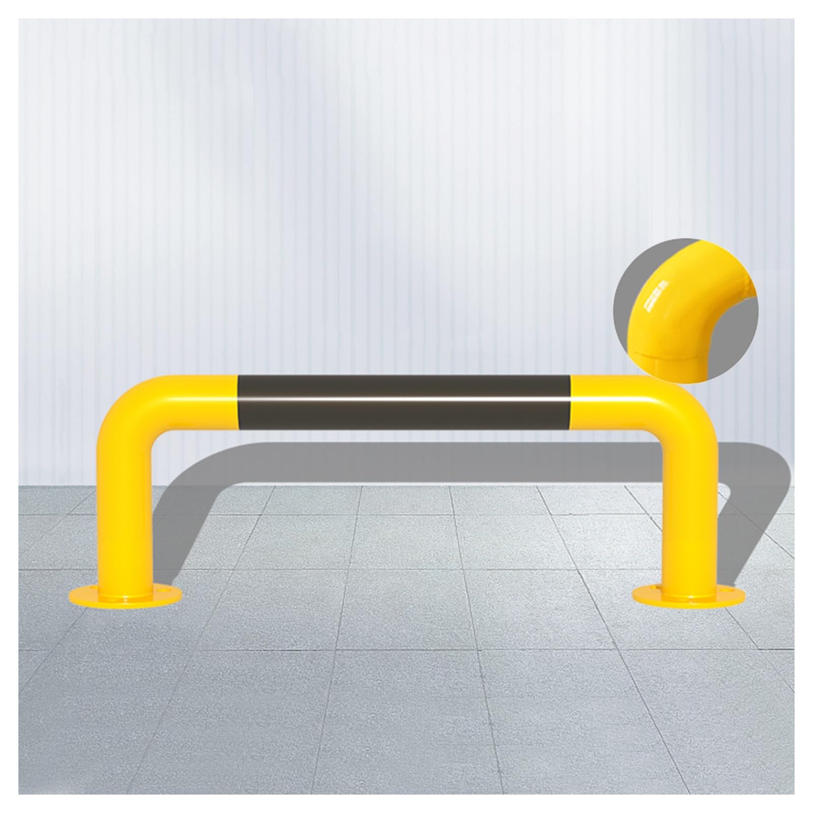 AYCDL Car Blocker, U-Shaped Guardrail Collision Bar,Garage Walls and Car,U Shape Security Bollards,Car Blocker Bumper for Garage Driveway,One Color-39.37 x 11.8in