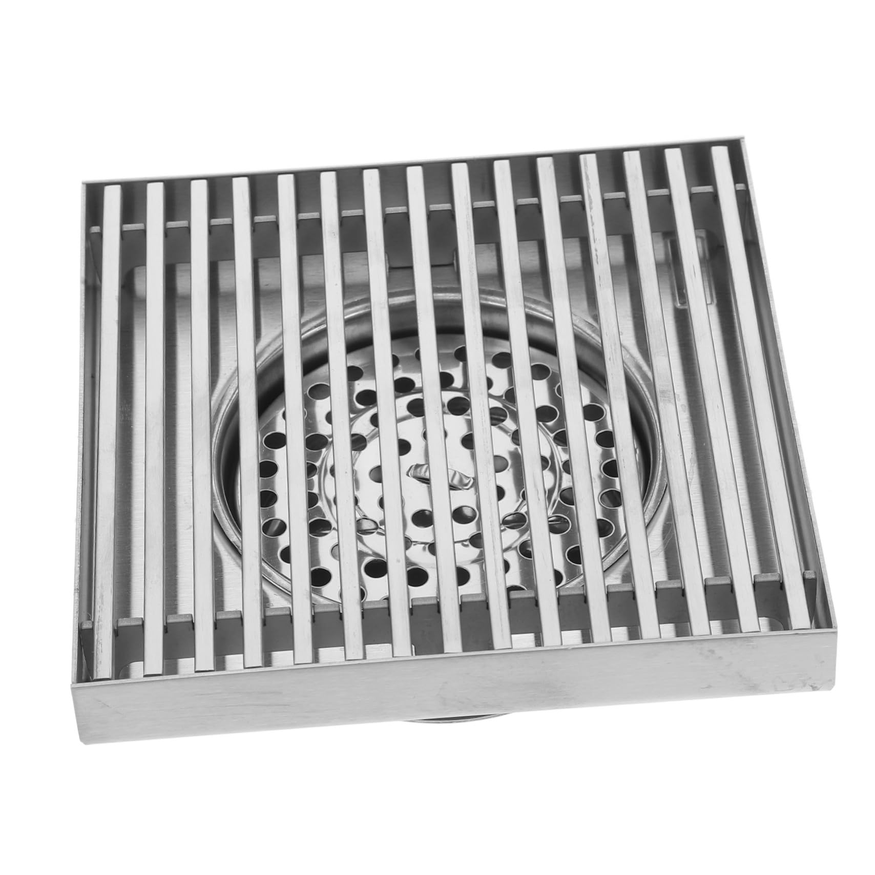 Homoyoyo Desagüe de Suelo de Acero Inoxidable para Exteriores Cubierta de Drenaje Cuadrada de Alta Resistencia para Garaje Entrada de Vehículos y Patio