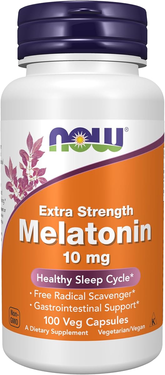 Suplementos, Melatonina, Extra Fuerza 10 mg, Eliminador de Radicales Libres *, Ciclo de Sueño Saludable *, 100 Cápsulas Vegetales