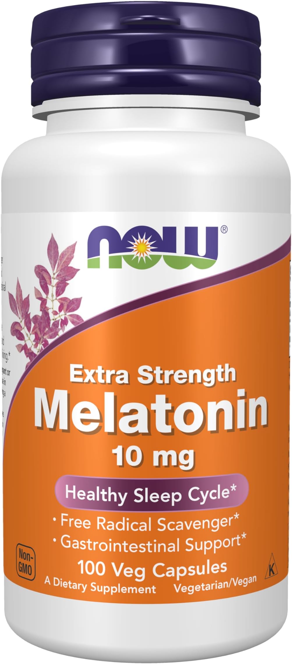 Supplements, Melatonin, Extra Strength 10 mg, Free Radical Scavenger*, Healthy Sleep Cycle*, 100 Veg Capsules
