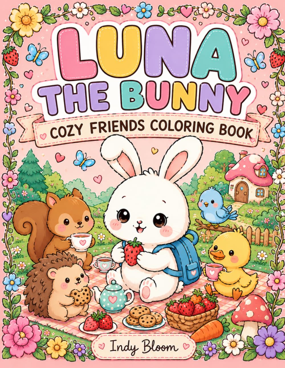 Luna The Bunny: Cozy Friends Coloring Book