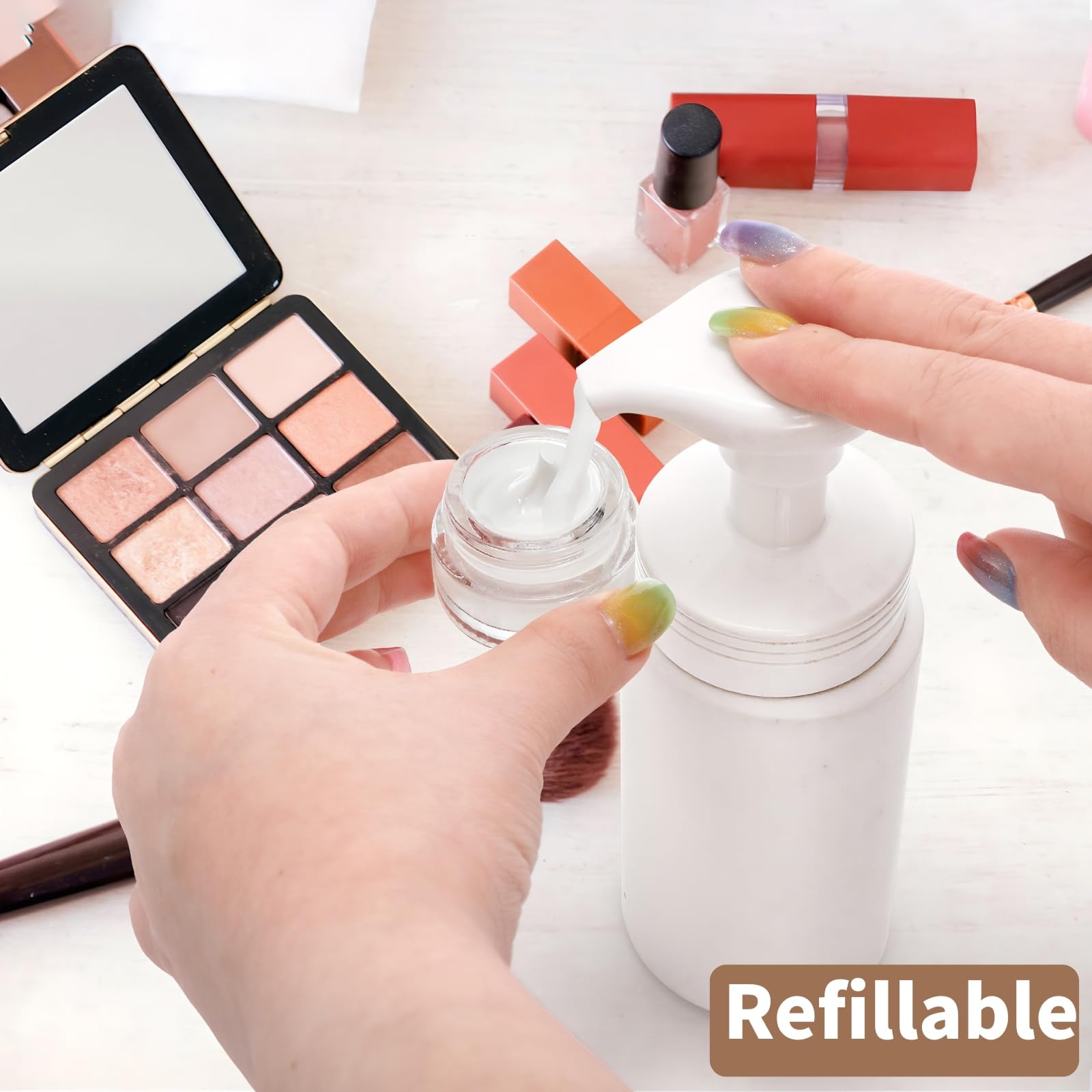 Coloch 70 barattoli in vetro spesso 10 ml con coperchio ermetico contenitori cosmetici rotondi trasparenti