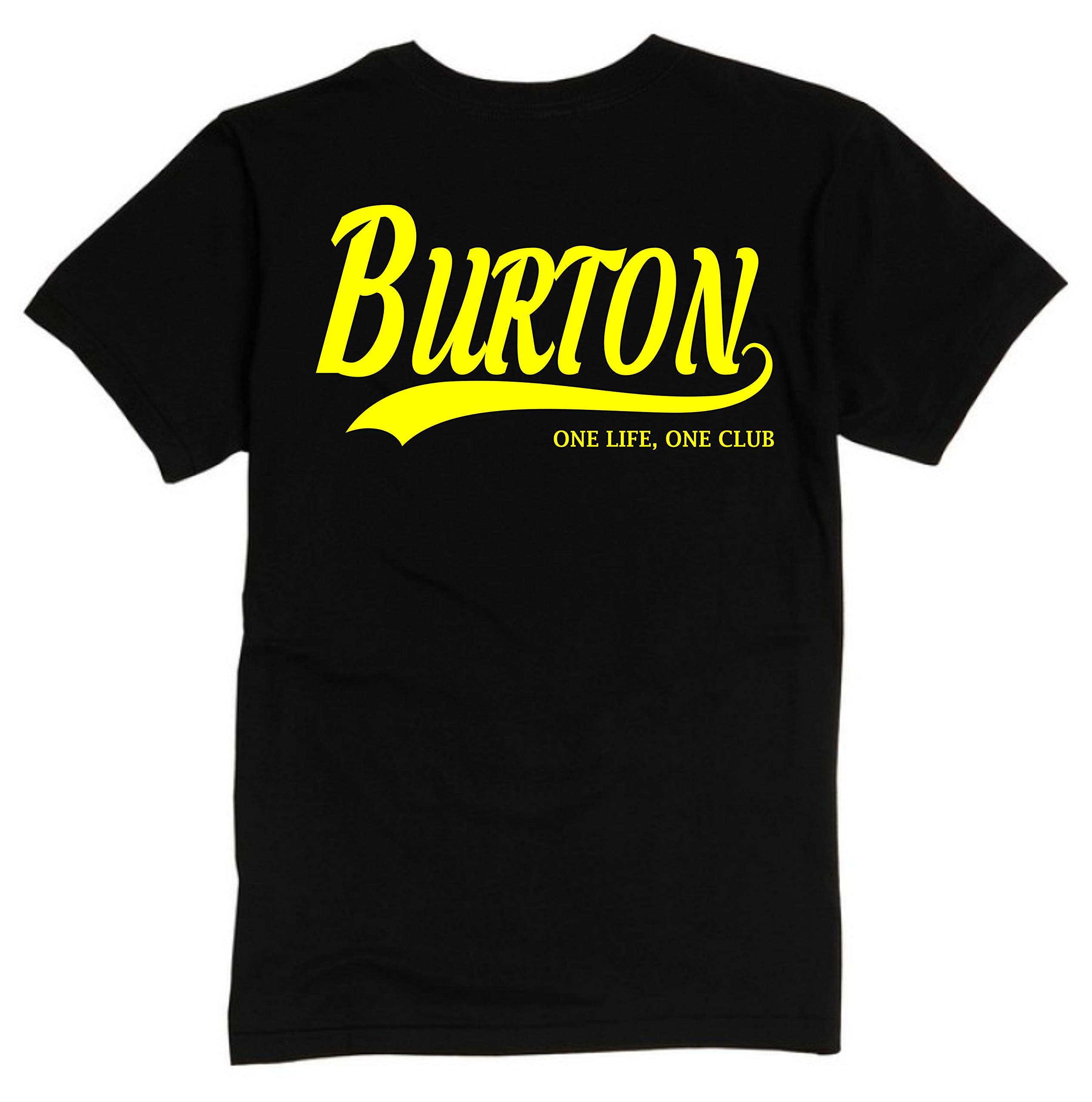 All About The Print Men's Black Burton One Life, One Club. Premium T Shirt Gift Medium