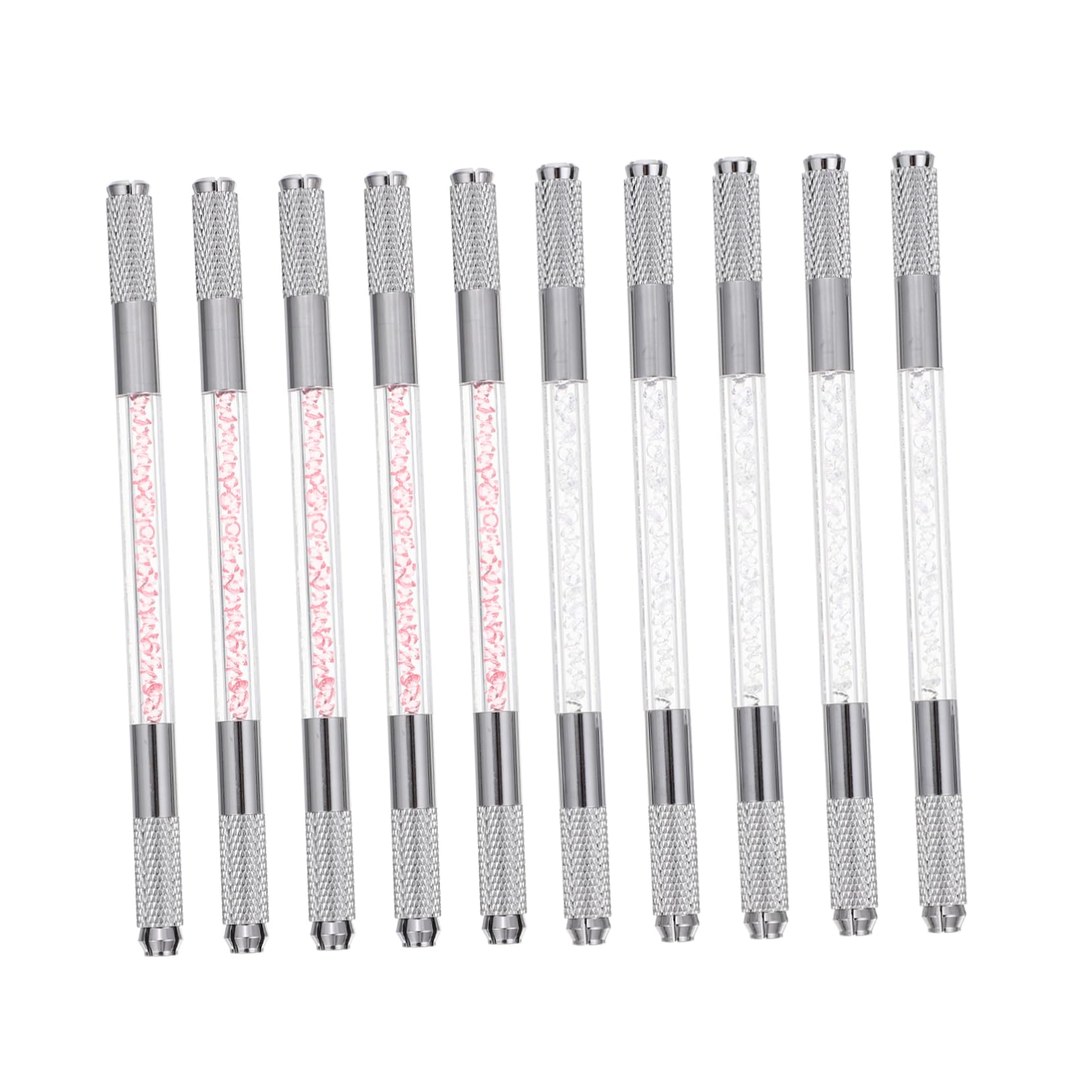 VALICLUD Penne per Microblading Decorazione per Sopracciglia Doppia Punta Set 10 Pezzi Facile da Impugnare in Abs, Decorazione, per Principianti ed Esperti Principianti ed Esperti