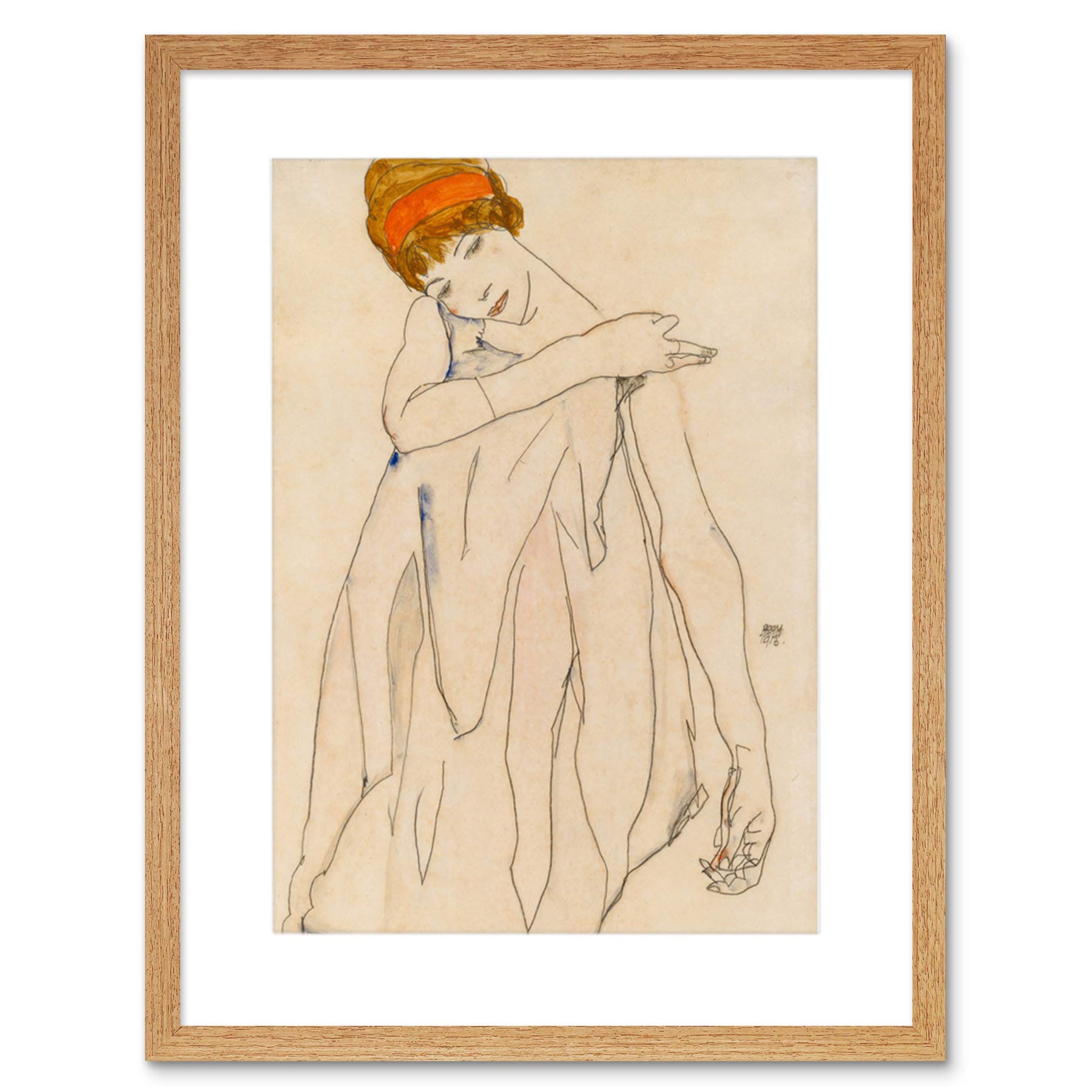 Wee Blue Coo Egon Schiele Austrian Dancer Die Tanzerin Framed Wall Art Print