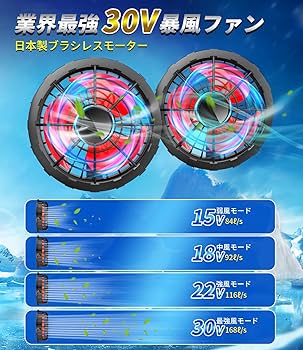 Amazon.co.jp: ファンバッテリーセット 空調作業服用【30V超高