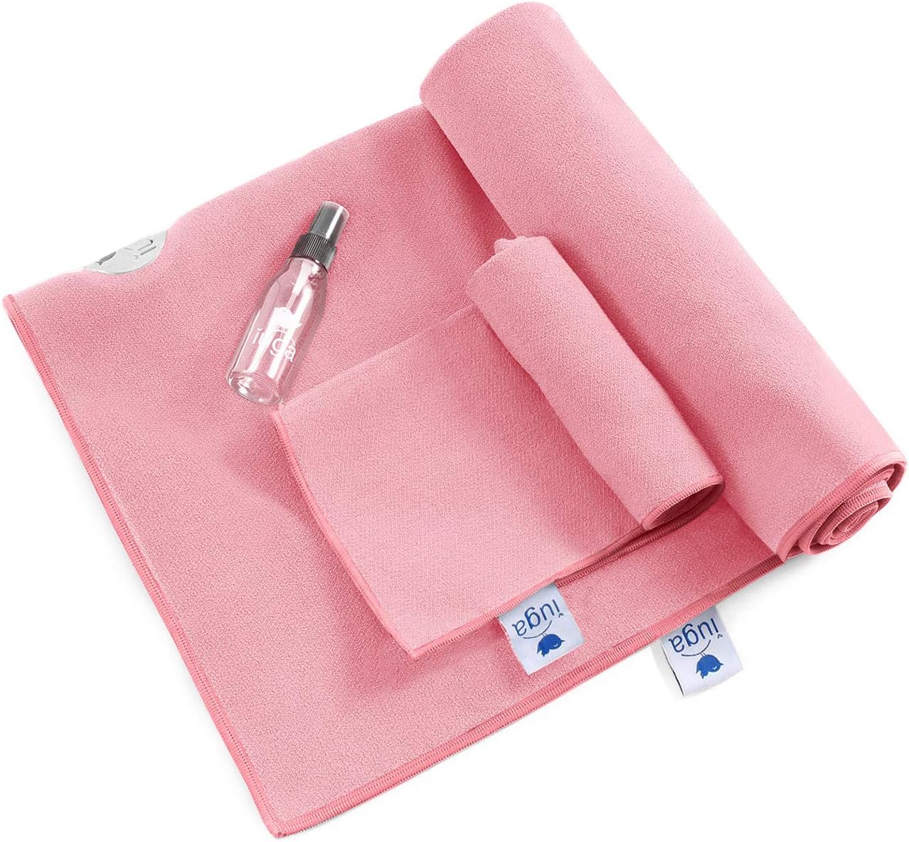 IUGA Non Slip Yoga Towel, Extra Thick Hot Yoga Towel + Hand Towel 2in1 Set with Corner Pockets Design, 100% Microfiber – Non Slip, Super Absorbent and Quick Dry : Sports & Outdoors