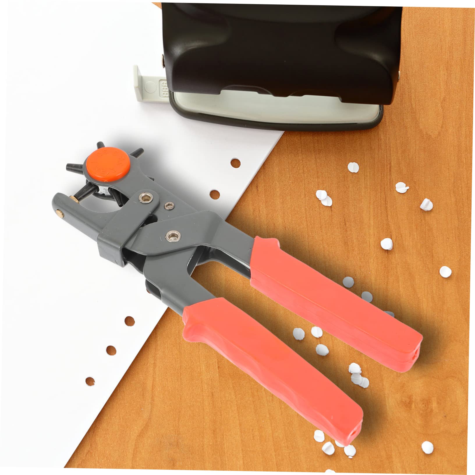 HAWILLOSCH Leather Hole Punch Tool Ergonomic Puncher for Projects Crafts and Non Slip Handle Multiple for Belts Shoes and More Versatile