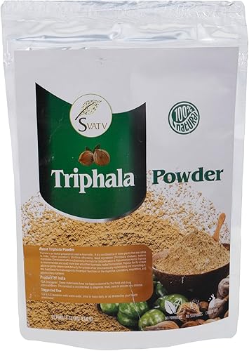 SVATV Triphala Polvo 8.01 oz Fórmula de Amla, Haritaki y Bibhitaki - Media libra, 8 onzas