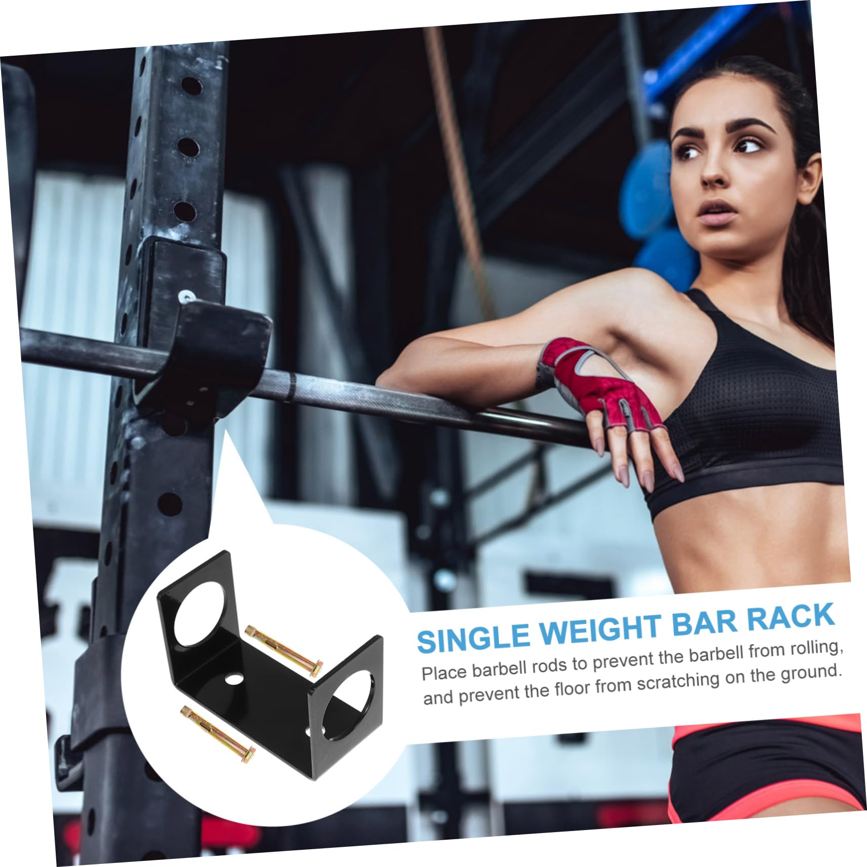 per Bilanciere Rack per Pesi Stazione Stoccaggio per Allenamento Casa e Palestra Facile Installare e Design