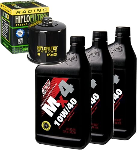 Kit de cambio de aceite y filtro para Kawasaki 2004 KFX 700 MX4 Techniplate 10W-40